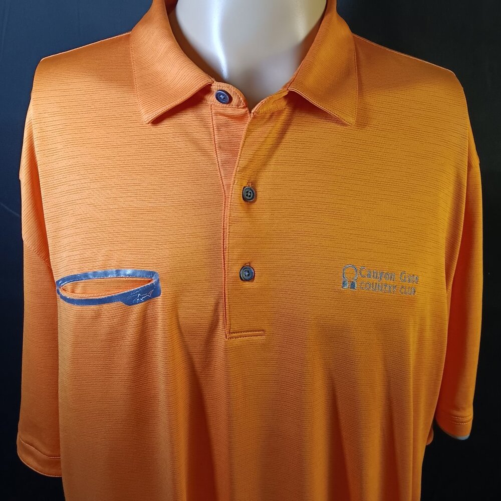 GREG NORMAN CLASSIC MENS GOLF POLO -XXL -ORANGE